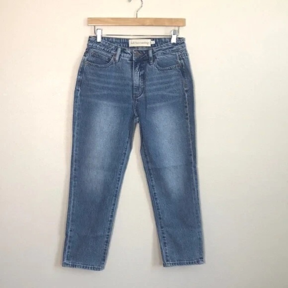 SOFT SURROUNDINGS Women Size 4P Medium Wash Denim Cropped Jeans Classic Casual